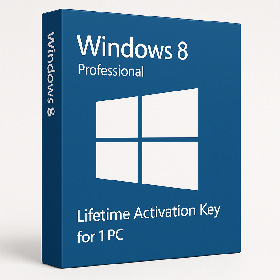 Windows 8 Professional – Lifetime Activation Key for 1 PC