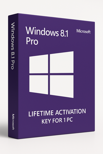 Windows 8.1 Pro – Lifetime Activation Key for 1 PC