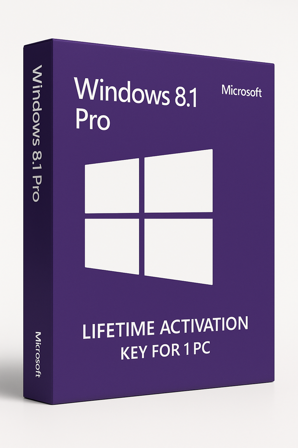 Windows 8.1 Pro – Lifetime Activation Key for 1 PC