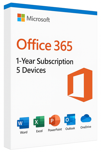 Office 365 Account 1 Year Subscription for 5 Devices